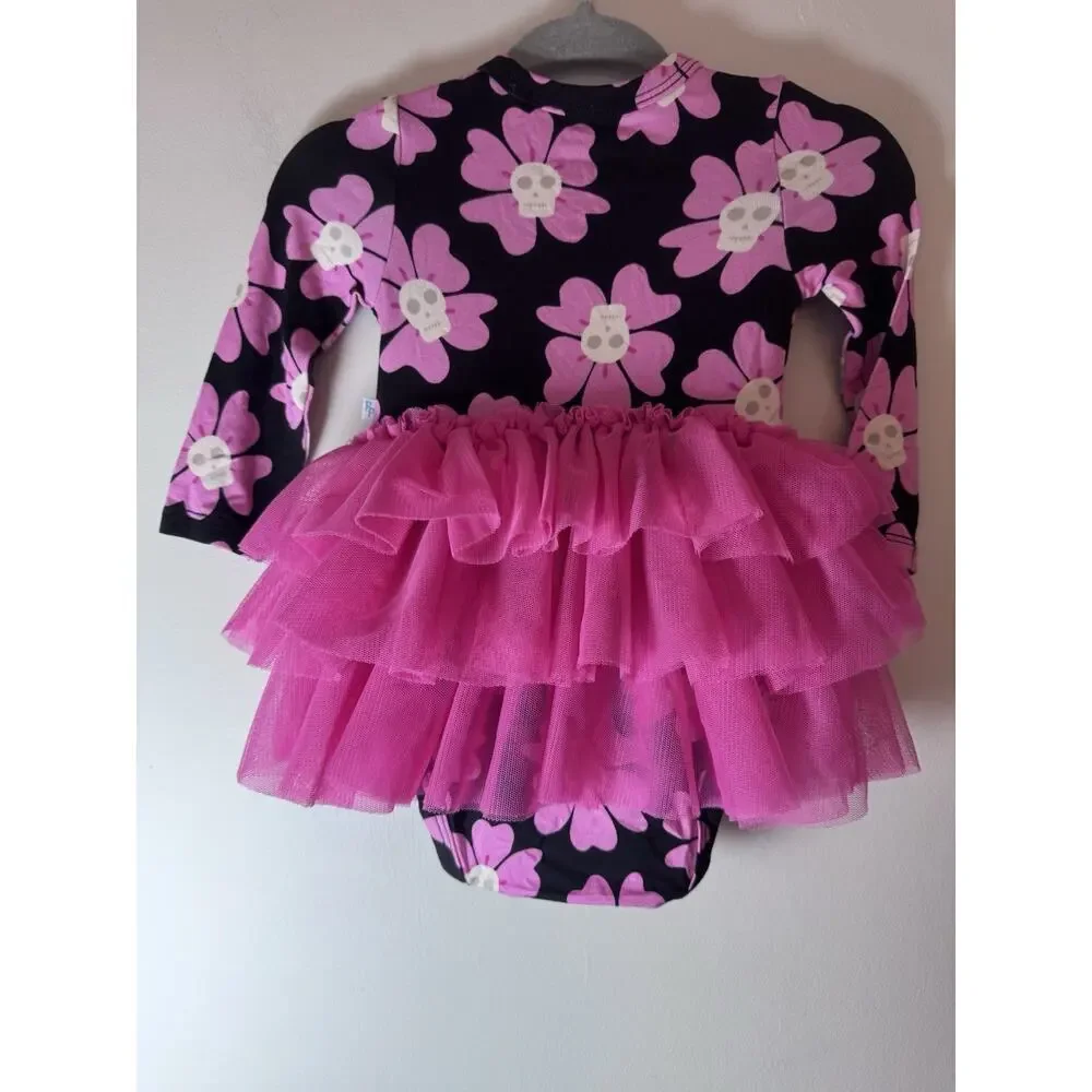 Posh Peanut Bamboo Long Sleeve Tulle Dress Girl Fall Halloween 0-3 Months NEW